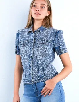 Animal Puff-Sleeve Jacket