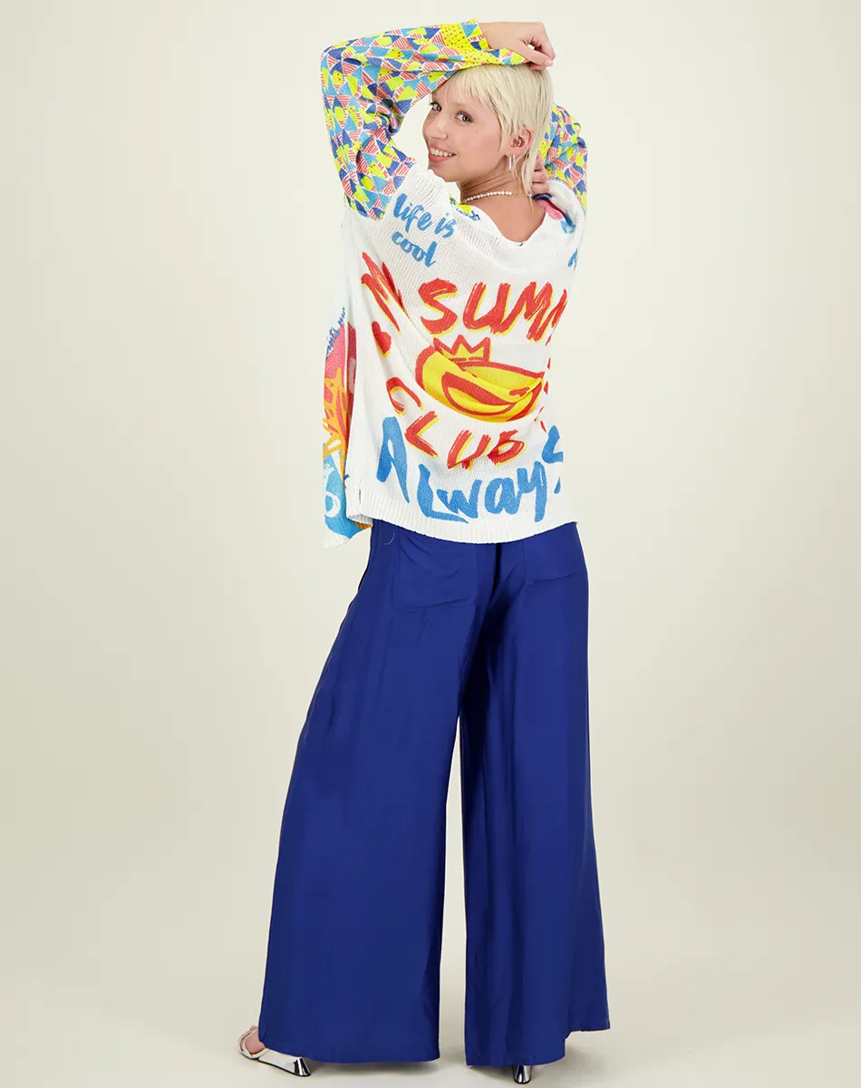 Annie Blue Wide Leg Pants