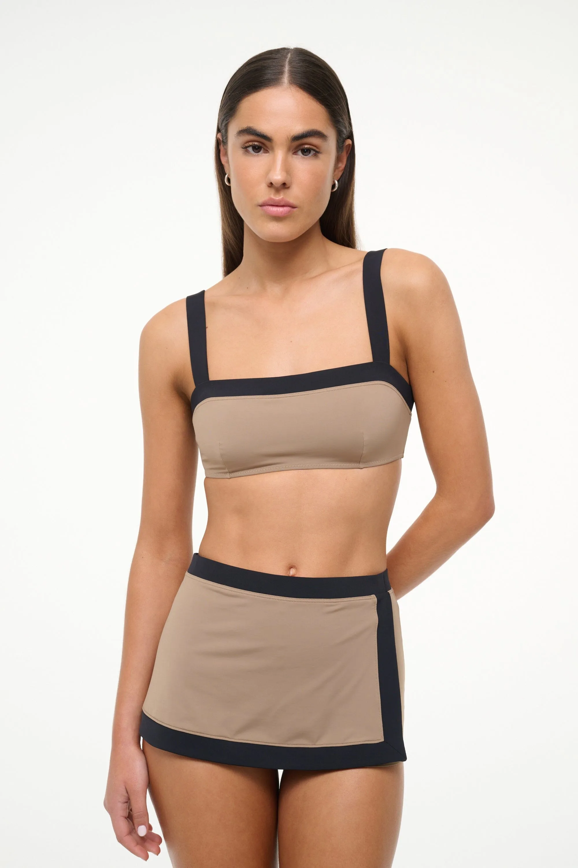 CANYON SWIM SKIRT | TAUPE BLACK