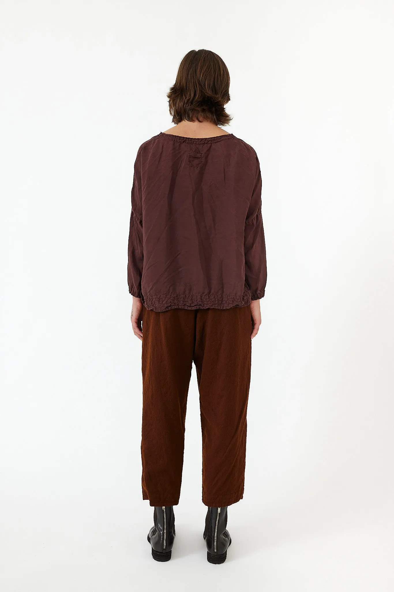 Chez Vidalenc - Carré Tops Short ML - Habotai Silk