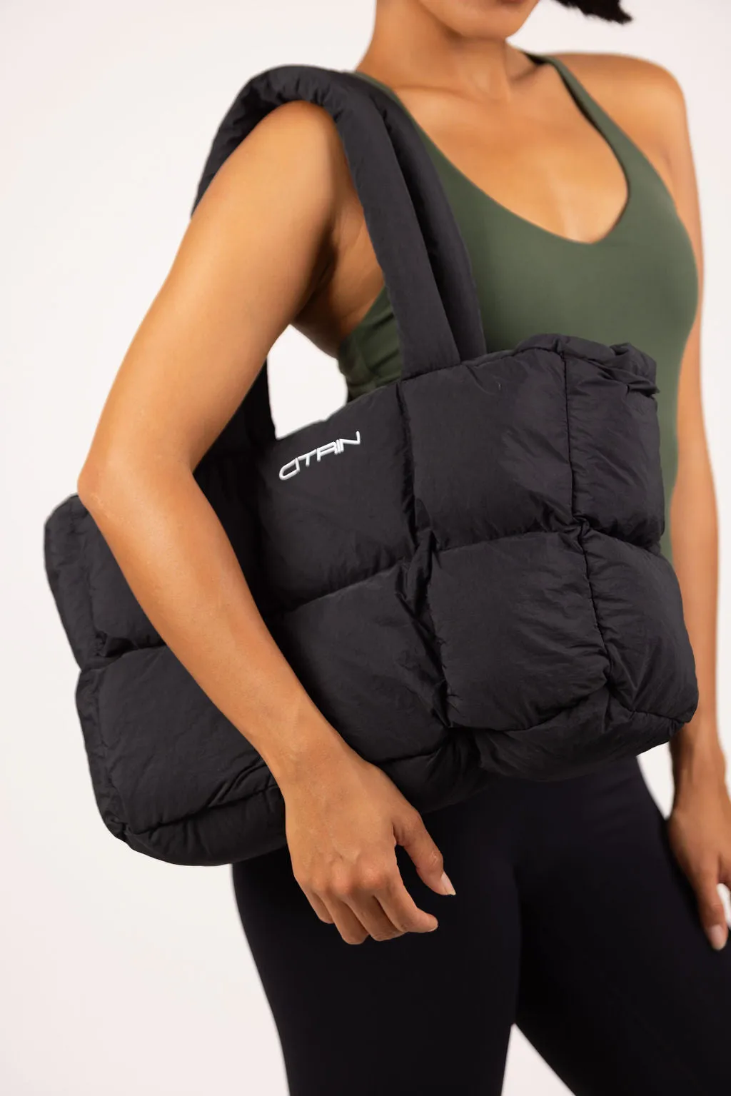 CITRIN PUFFER TOTE - BLACK