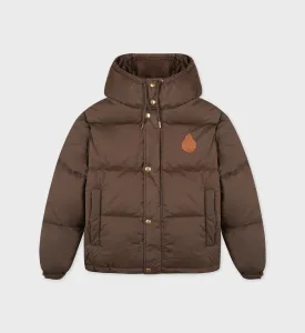 Crown Puffer Jacket  - Chocolate Tan