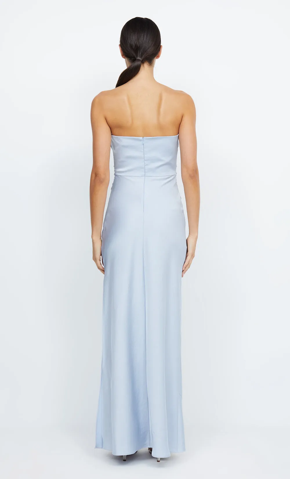 ETERNITY STRAPLESS MAXI - DUSTY BLUE