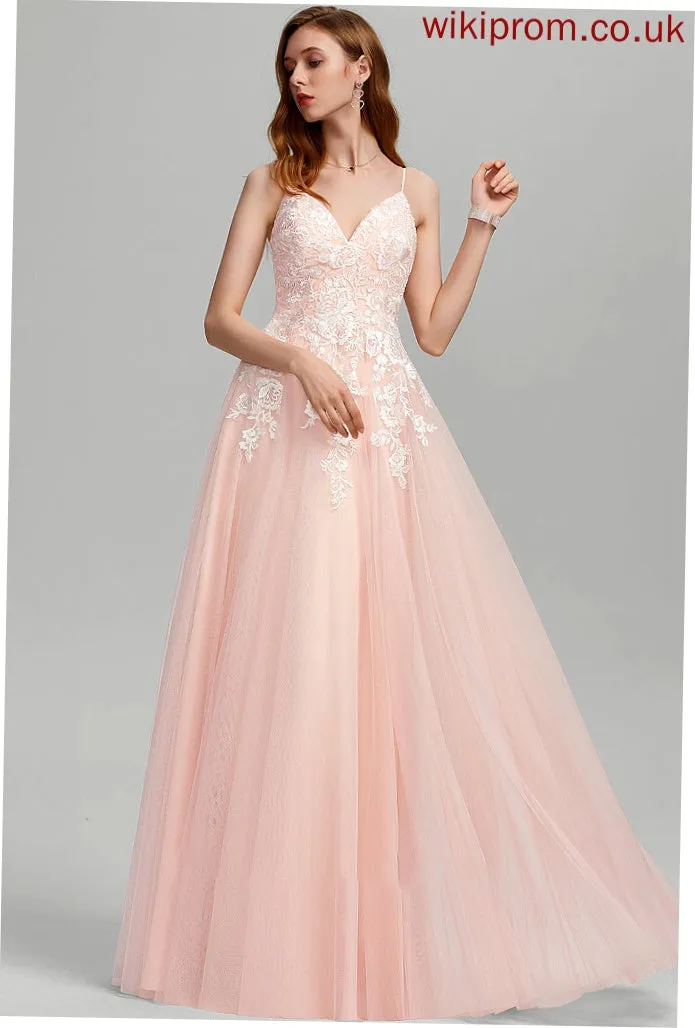 Floor-Length Prom Dresses Kay Tulle Sweetheart Ball-Gown/Princess With Sequins