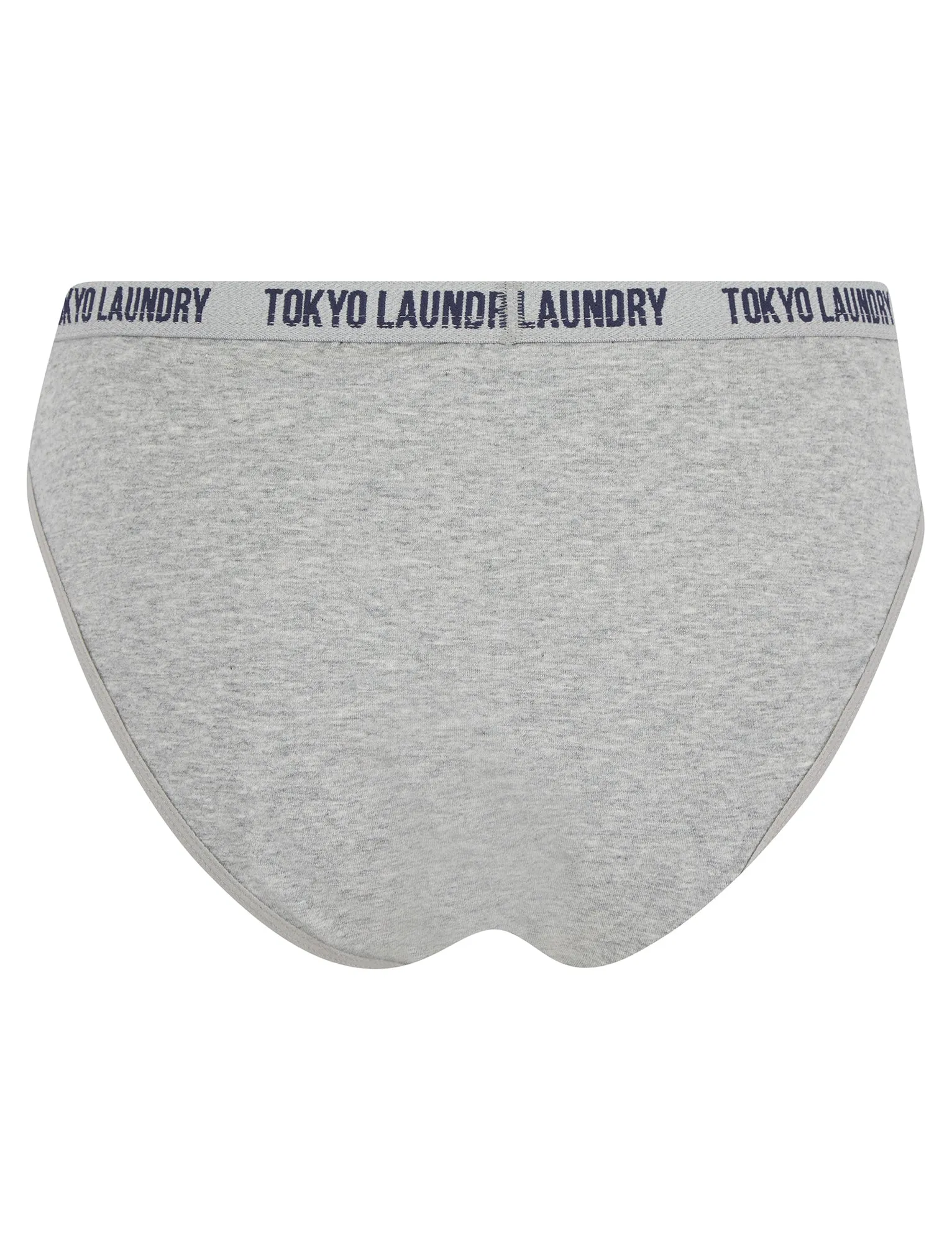 Francesca (5 Pack) Cotton Assorted Briefs in Peacoat Blue / Stonewash / Skywriting / Light Grey Marl - Tokyo Laundry