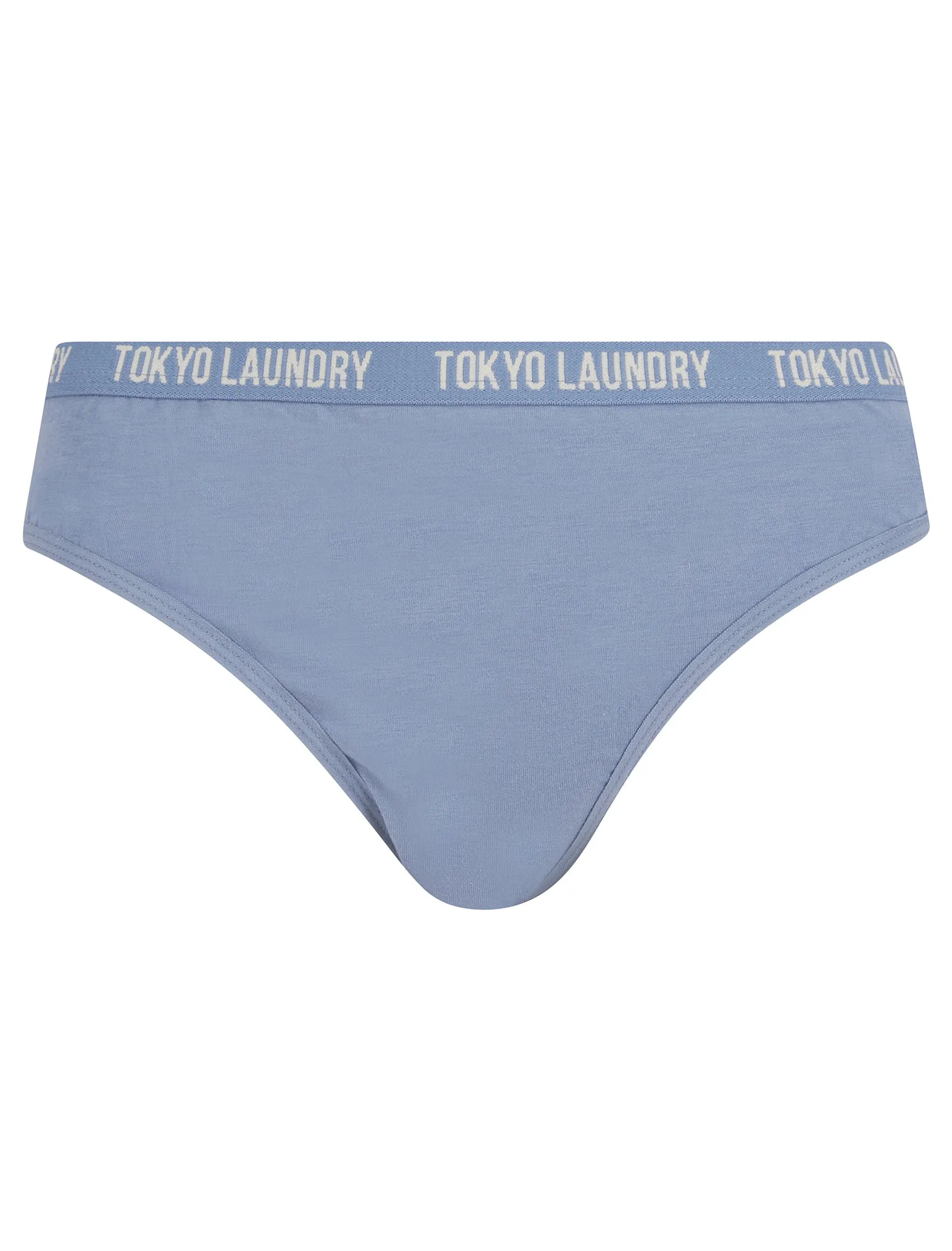Francesca (5 Pack) Cotton Assorted Briefs in Peacoat Blue / Stonewash / Skywriting / Light Grey Marl - Tokyo Laundry