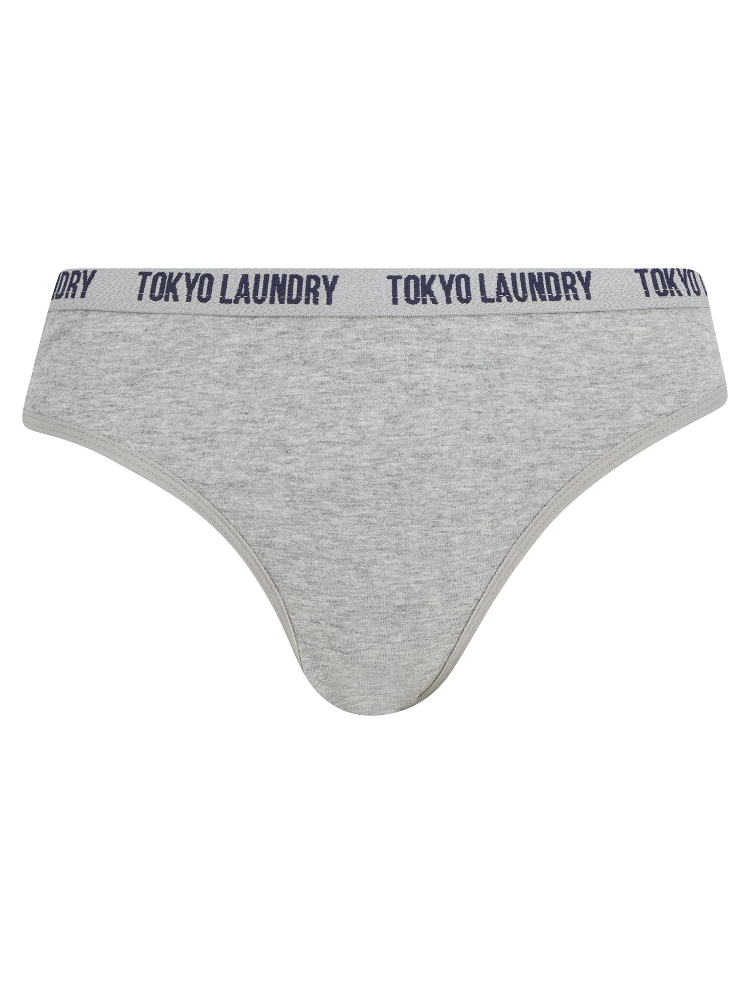Francesca (5 Pack) Cotton Assorted Briefs in Peacoat Blue / Stonewash / Skywriting / Light Grey Marl - Tokyo Laundry