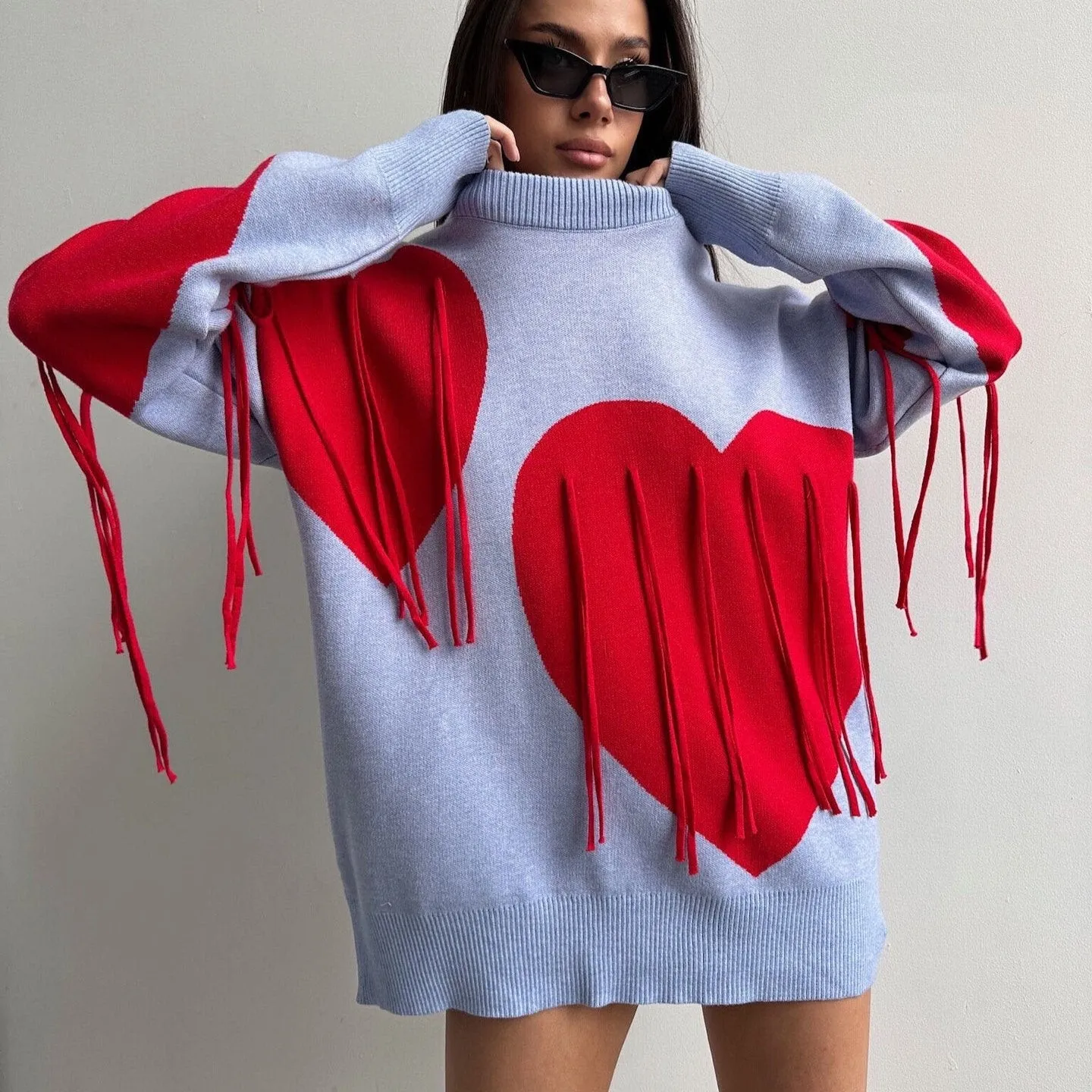 Gemini 3D fringe detailing Sweaters