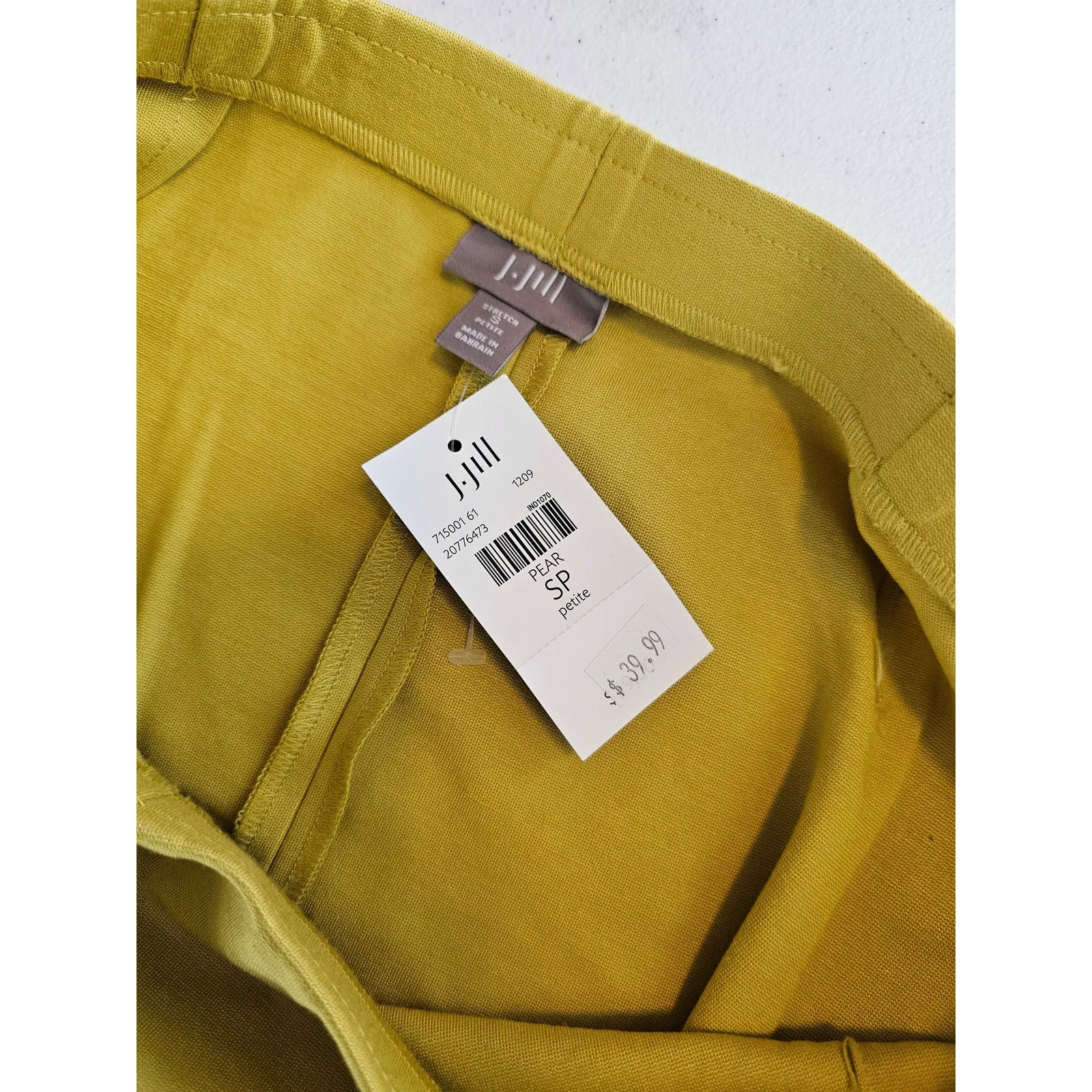 J Jill Womens Sz SP Petite Pear Green Pencil Skirt NEW