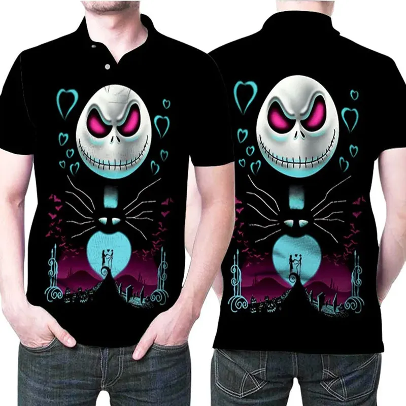 Jack Skellington Heart Polo Shirt