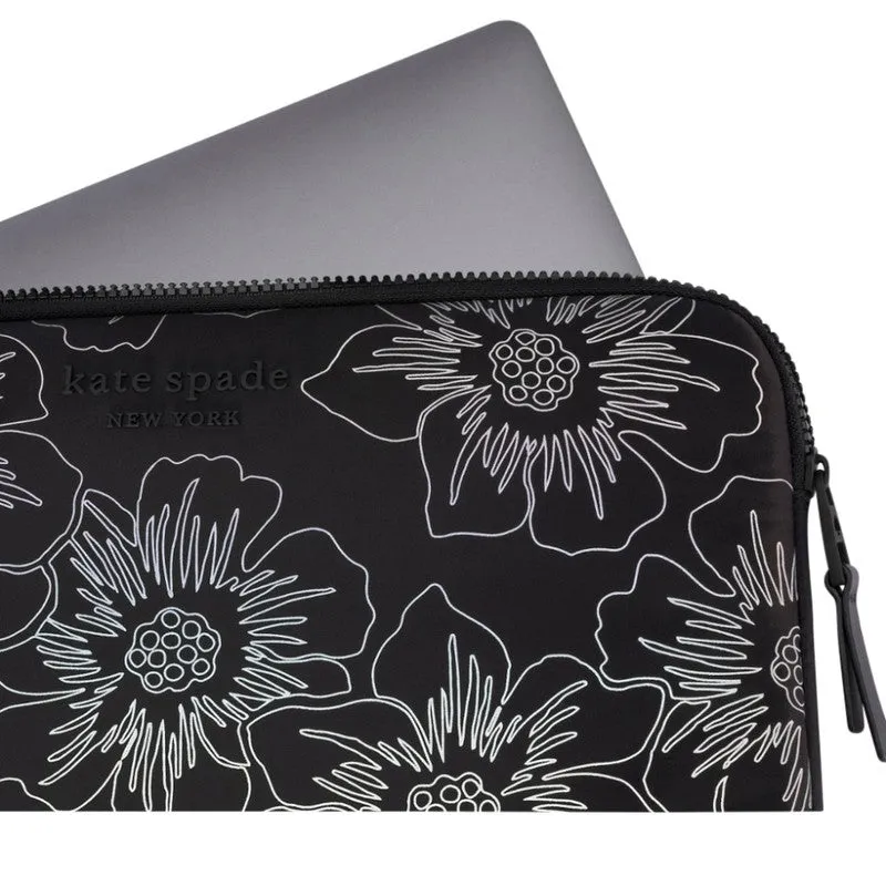 KATE SPADE Puffer Sleeve for up to 13"/14" Laptop - Hollyhock Iridescent Black