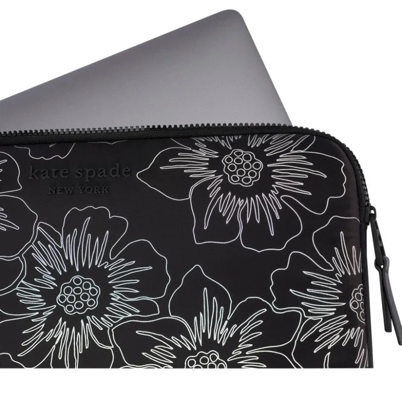 KATE SPADE Puffer Sleeve for up to 15"/16" Laptop - Hollyhock Iridescent Black
