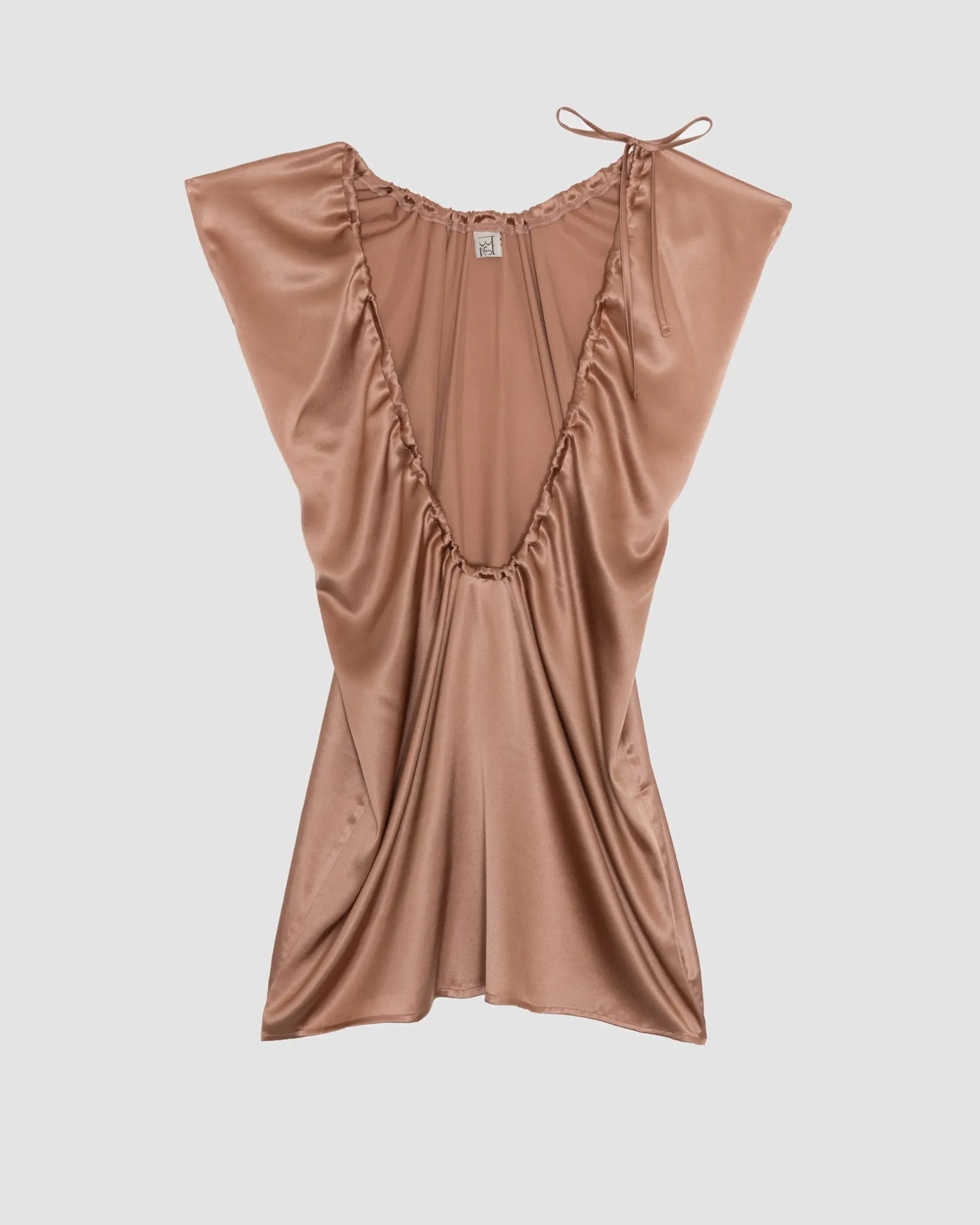 Max Top - Silk Satin - Brown