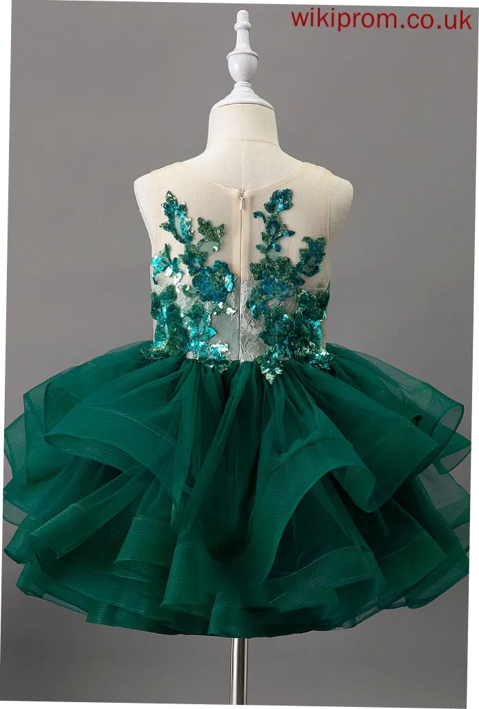 Neck Knee-length Ball-Gown/Princess Scoop - Girl Tulle/Lace/Sequined Sleeveless Moriah Flower Girl Dresses Flower Dress
