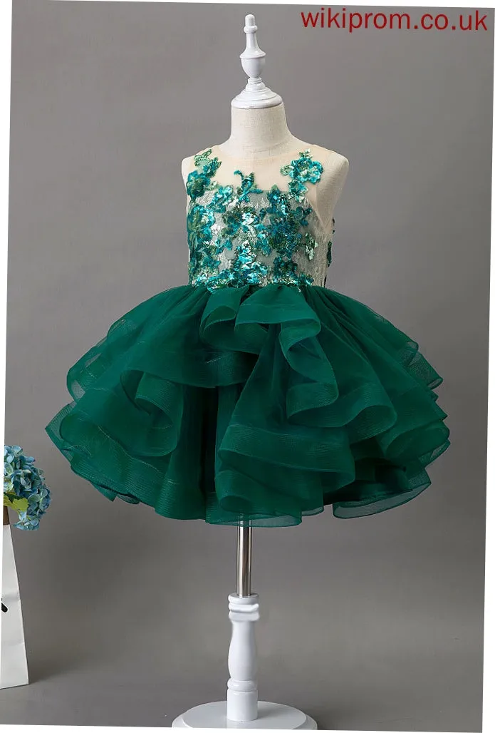Neck Knee-length Ball-Gown/Princess Scoop - Girl Tulle/Lace/Sequined Sleeveless Moriah Flower Girl Dresses Flower Dress