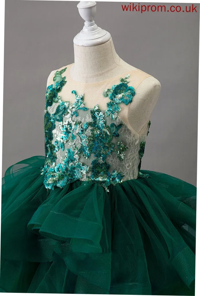 Neck Knee-length Ball-Gown/Princess Scoop - Girl Tulle/Lace/Sequined Sleeveless Moriah Flower Girl Dresses Flower Dress