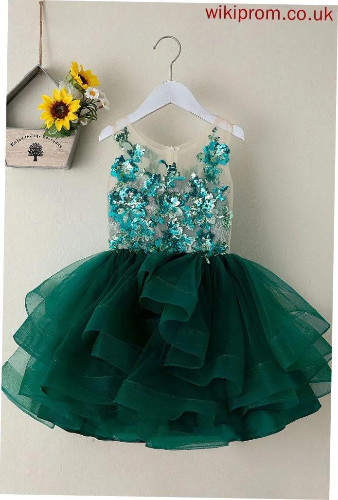 Neck Knee-length Ball-Gown/Princess Scoop - Girl Tulle/Lace/Sequined Sleeveless Moriah Flower Girl Dresses Flower Dress