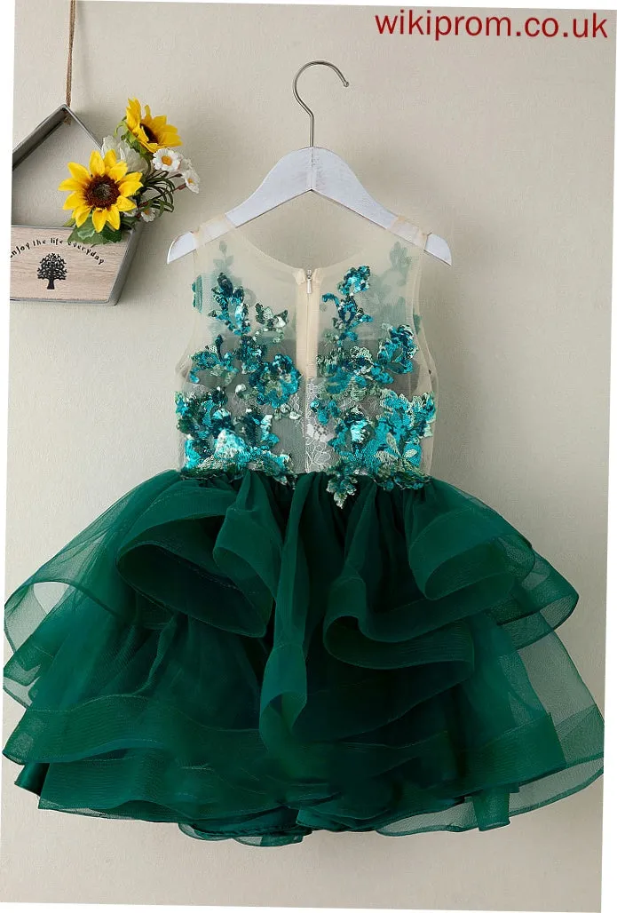 Neck Knee-length Ball-Gown/Princess Scoop - Girl Tulle/Lace/Sequined Sleeveless Moriah Flower Girl Dresses Flower Dress