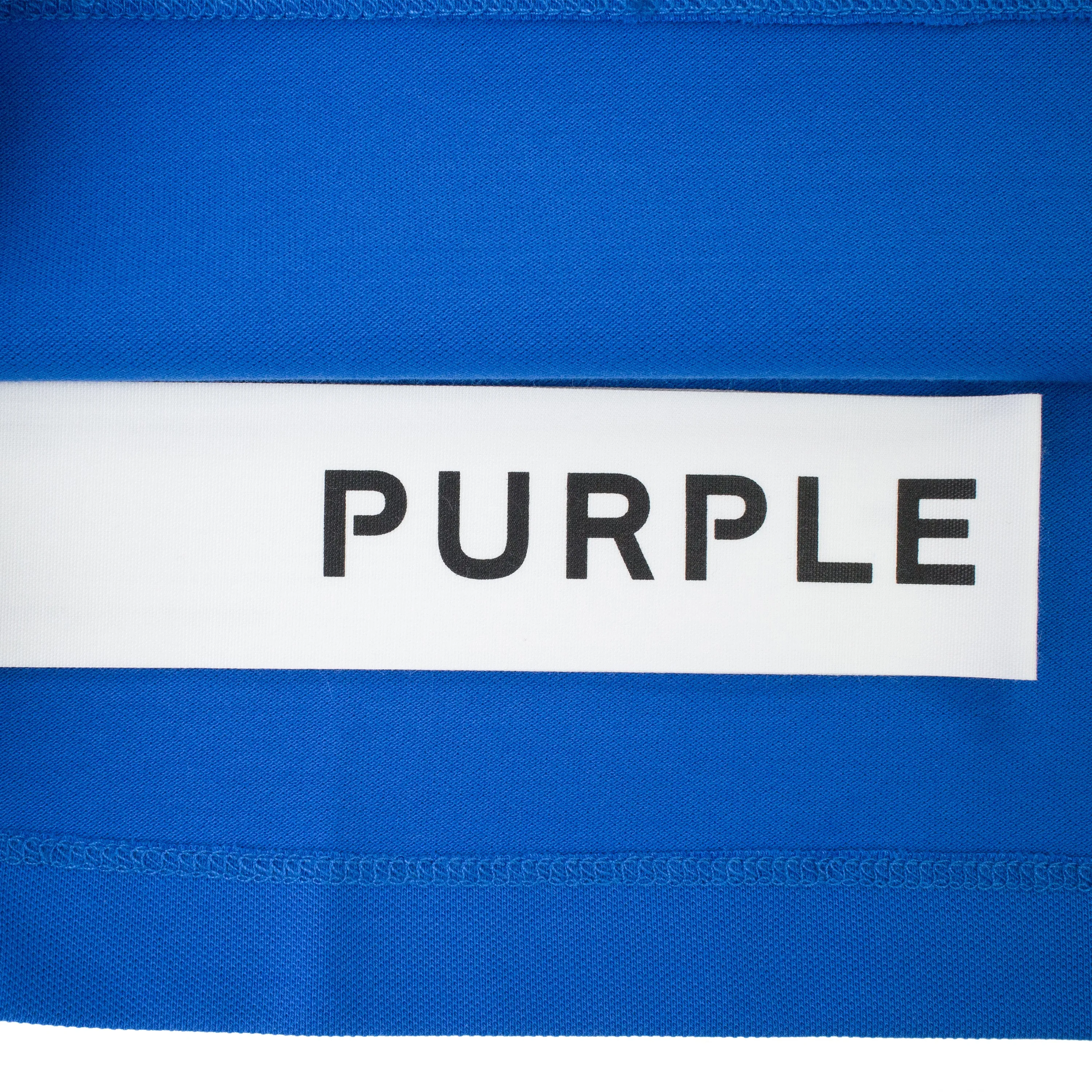 PIQUE KNIT POLO BLUE POLO SHIRTS