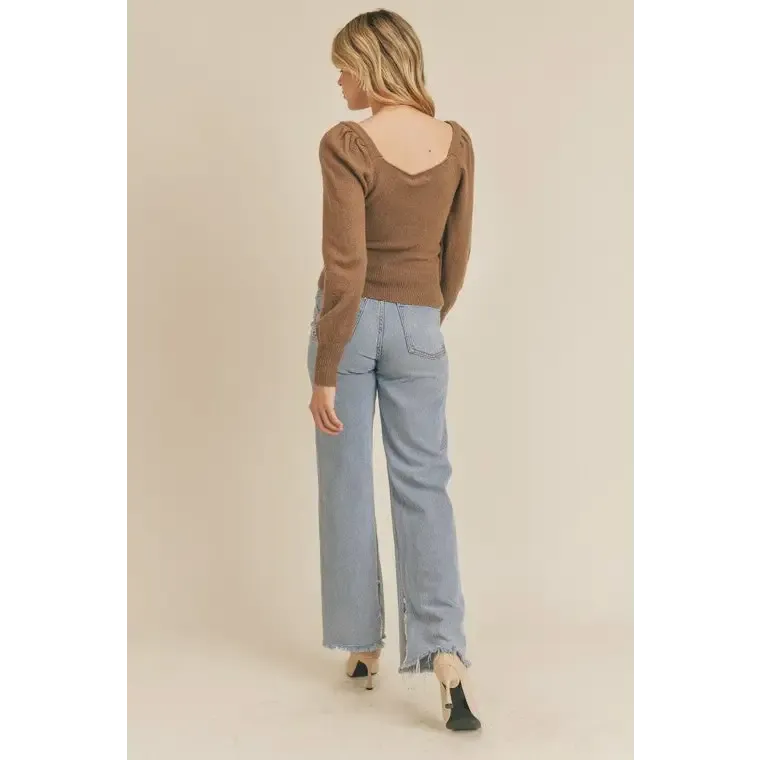 Ruched Lurex Sweater
