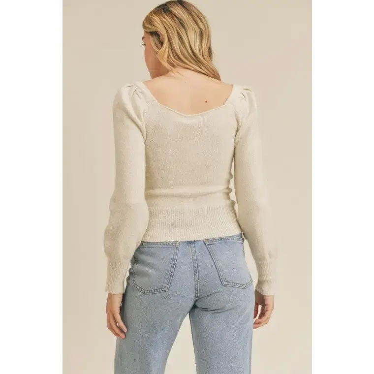 Ruched Lurex Sweater