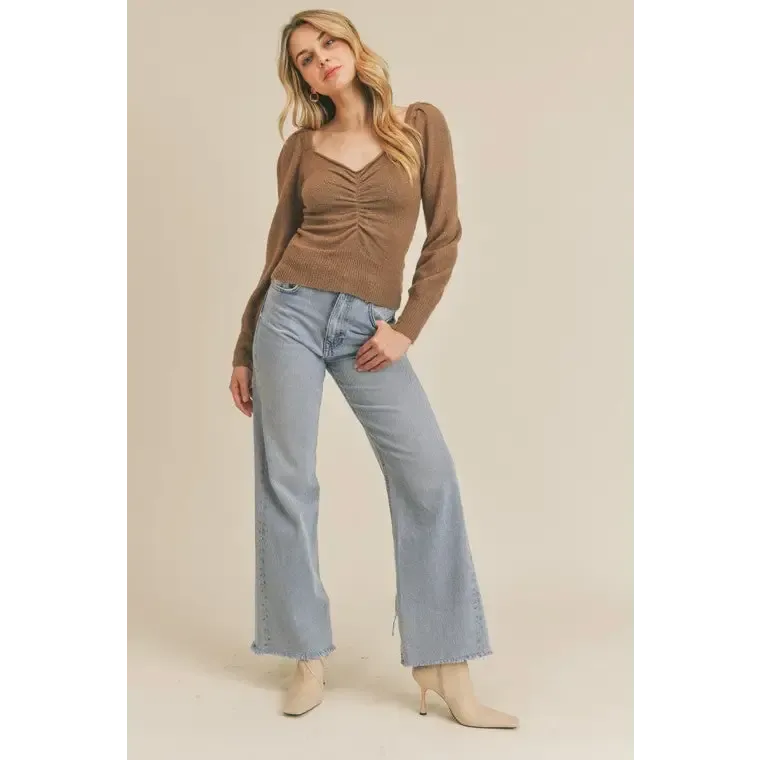 Ruched Lurex Sweater