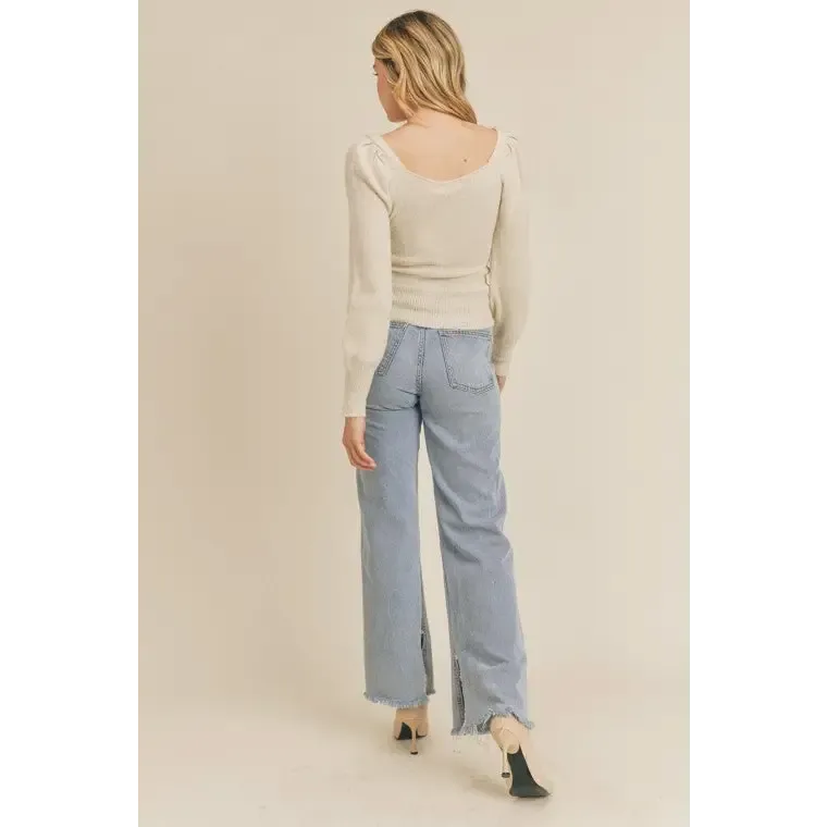 Ruched Lurex Sweater