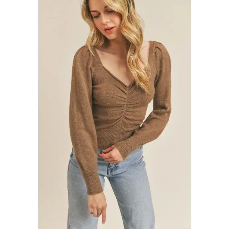 Ruched Lurex Sweater