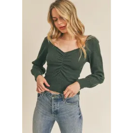 Ruched Lurex Sweater