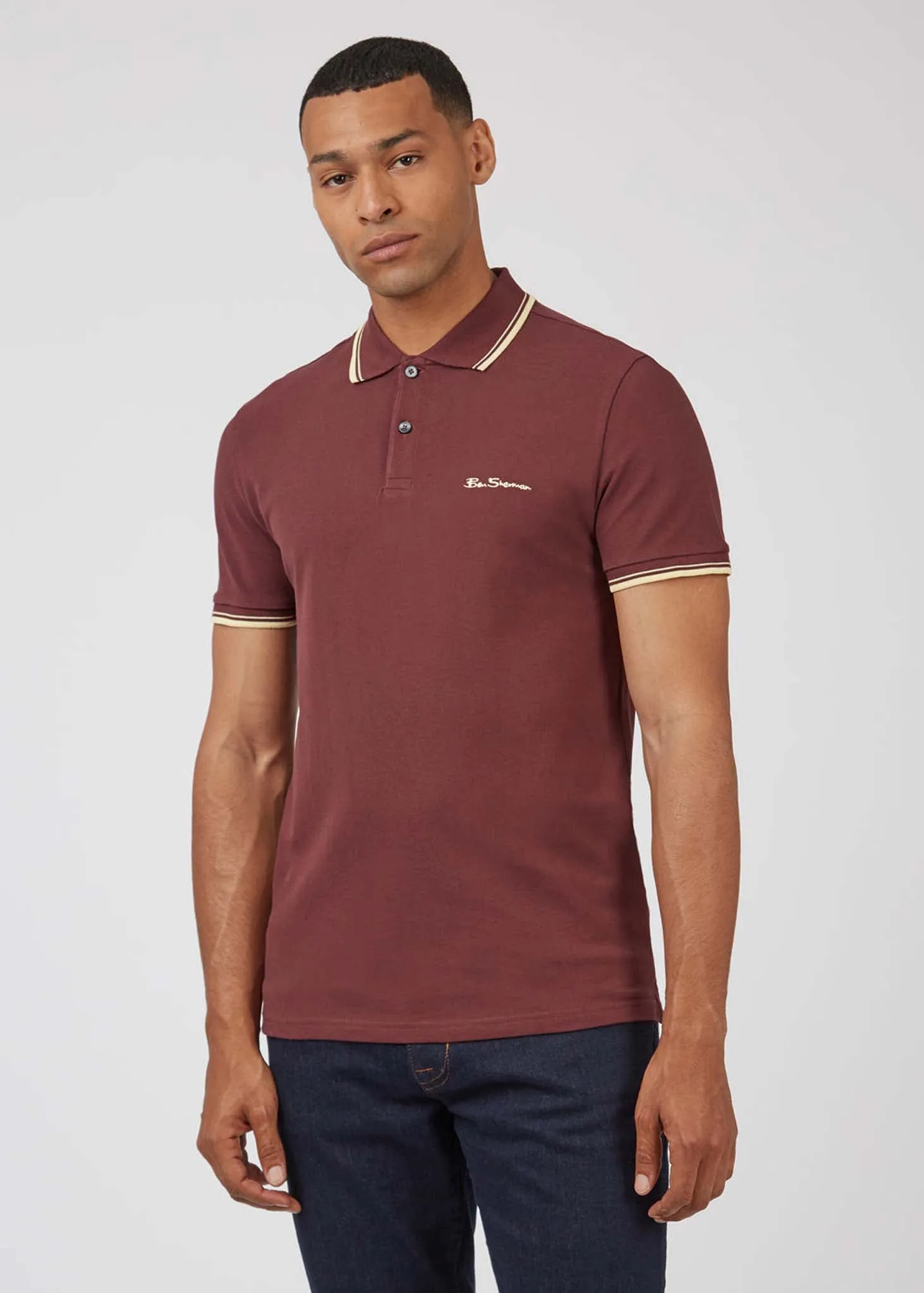 Signature polo - aubergine