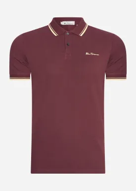 Signature polo - aubergine