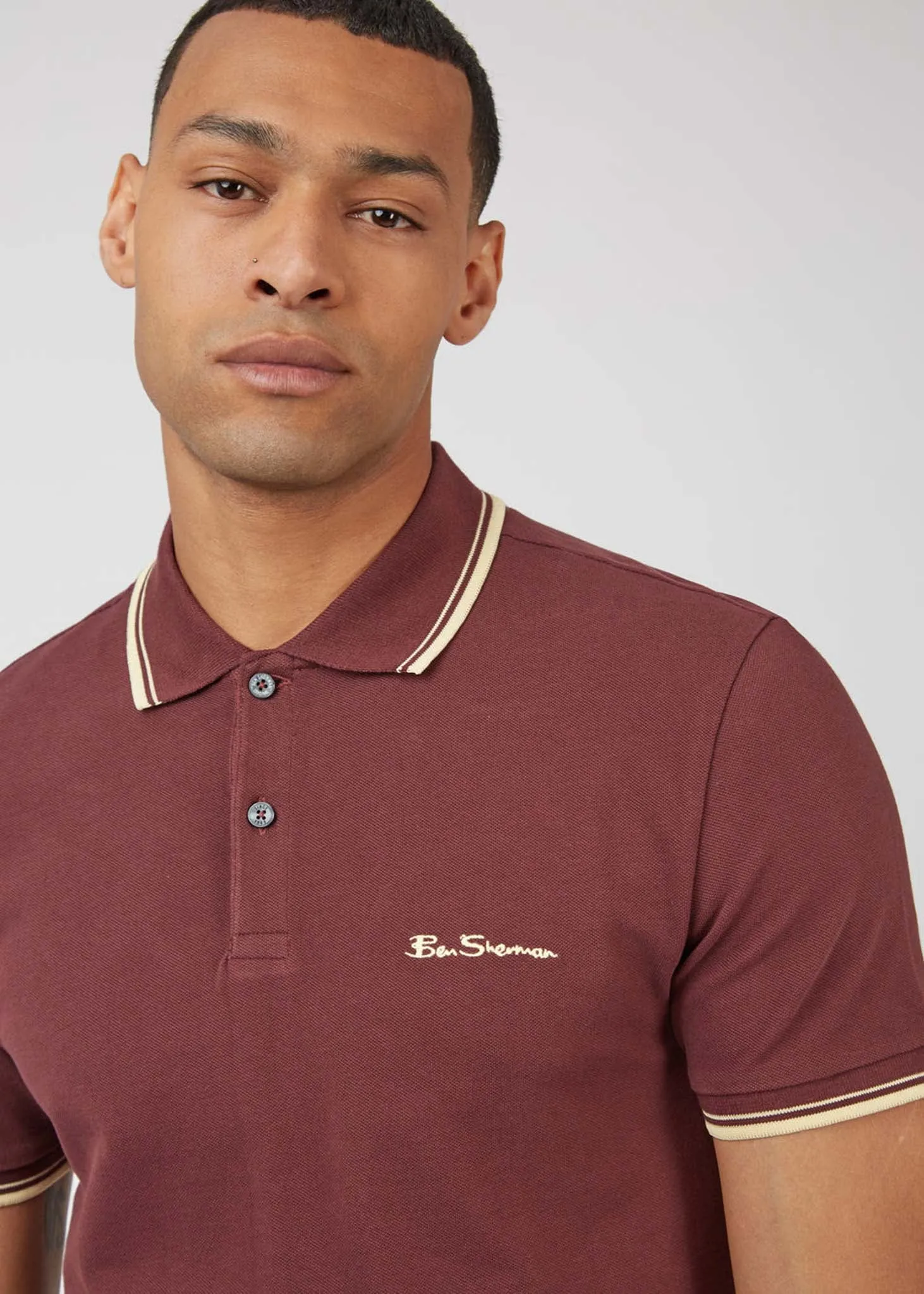 Signature polo - aubergine