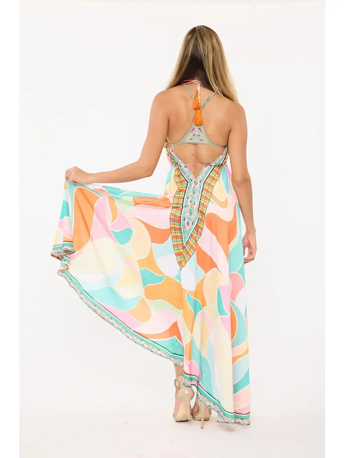 Sunsets & Summer Halter Maxi