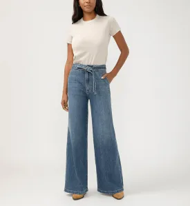 Ultra Wide Leg Belted Jeans
