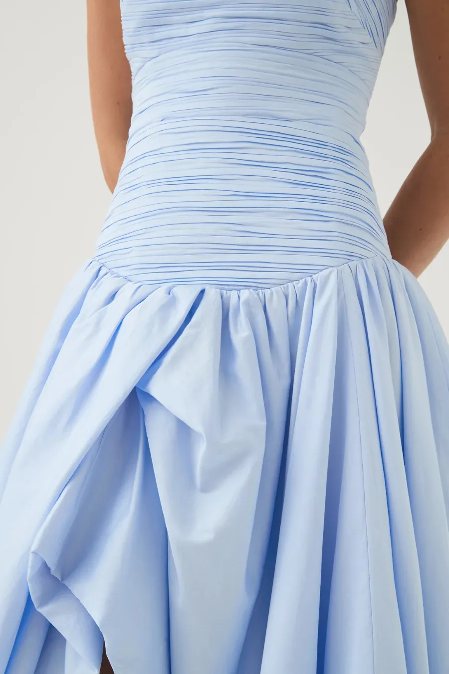 Violette Bubble Hem Maxi Dress Pearl Blue