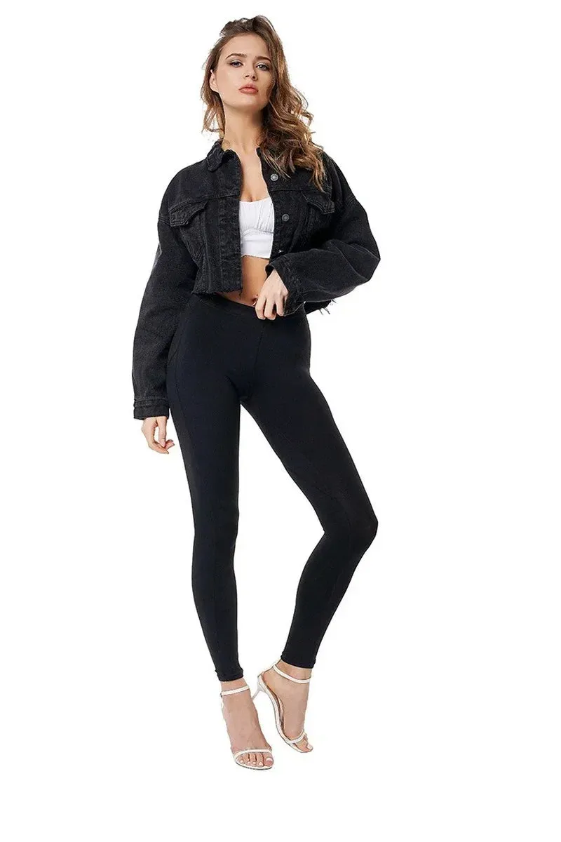 Washed Denim Cropped Jacket – Streetwear Summer Essential