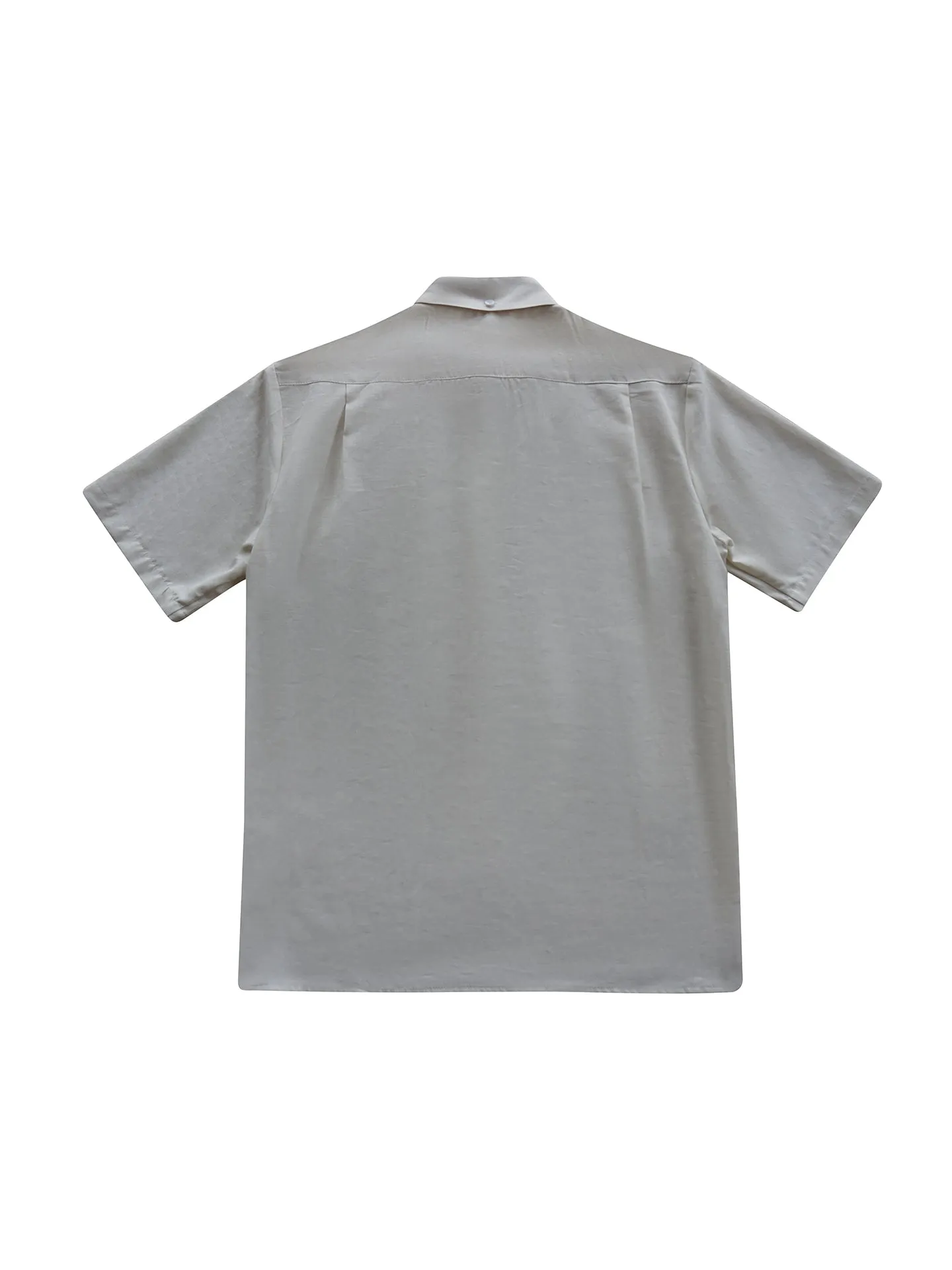 White Wash Union Short Sleeve Linen Shirt