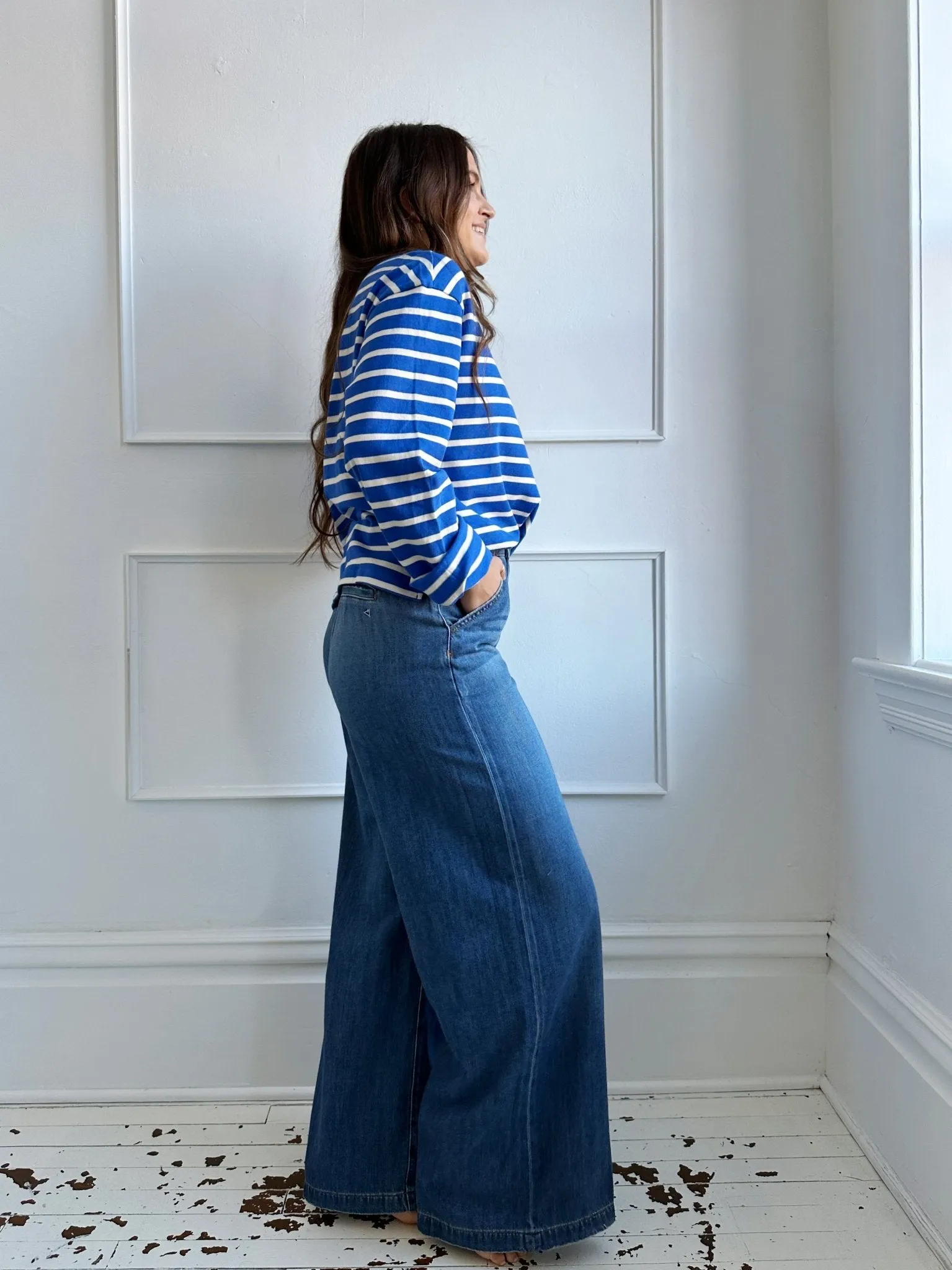 Wide Leg Denim Pants